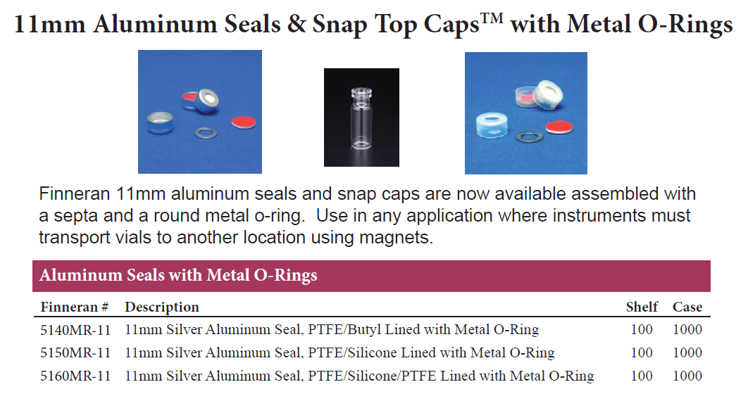 seals and snap caps
